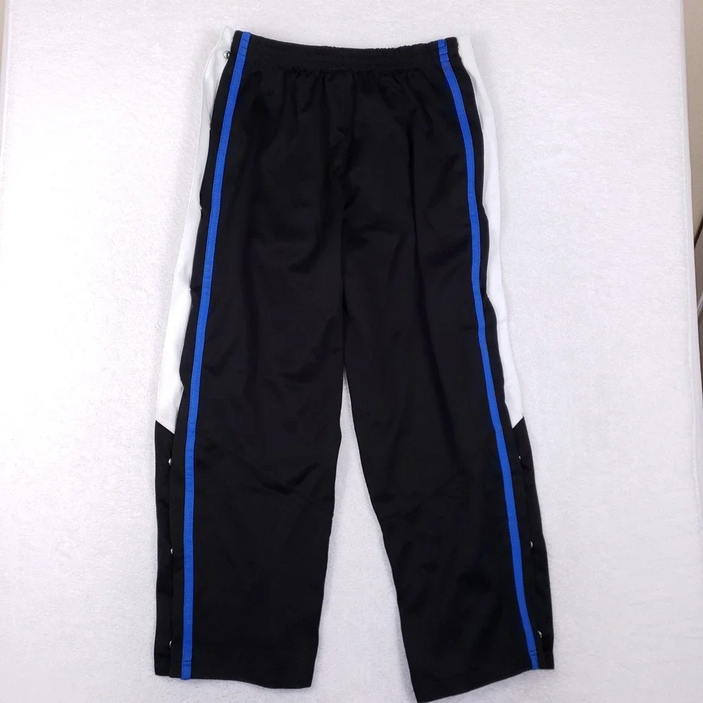 And1 Snap Track Pants Mens Large Tear Away Basketball Black Y2K Streetball Baggy